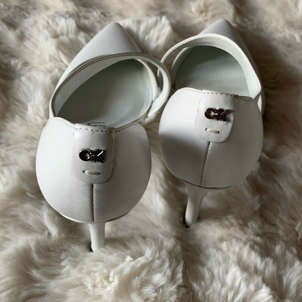 Calvin Klein White Stiletto Heel Pumps, Size 8.5, NEW - Picture 6 of 7